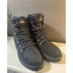 Timberland Women's Black Nubuck Leather Waterproof Hiker Boot SZ 9 A2EZ8